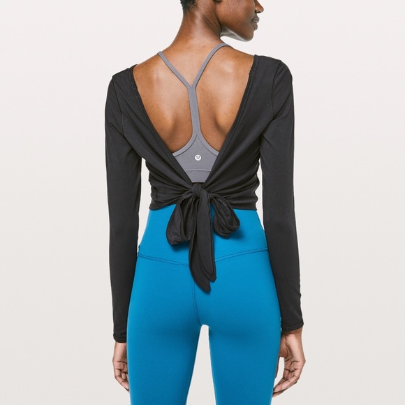 lululemon athletica Tops - Lululemon Its A Tie Long Sleeve Black